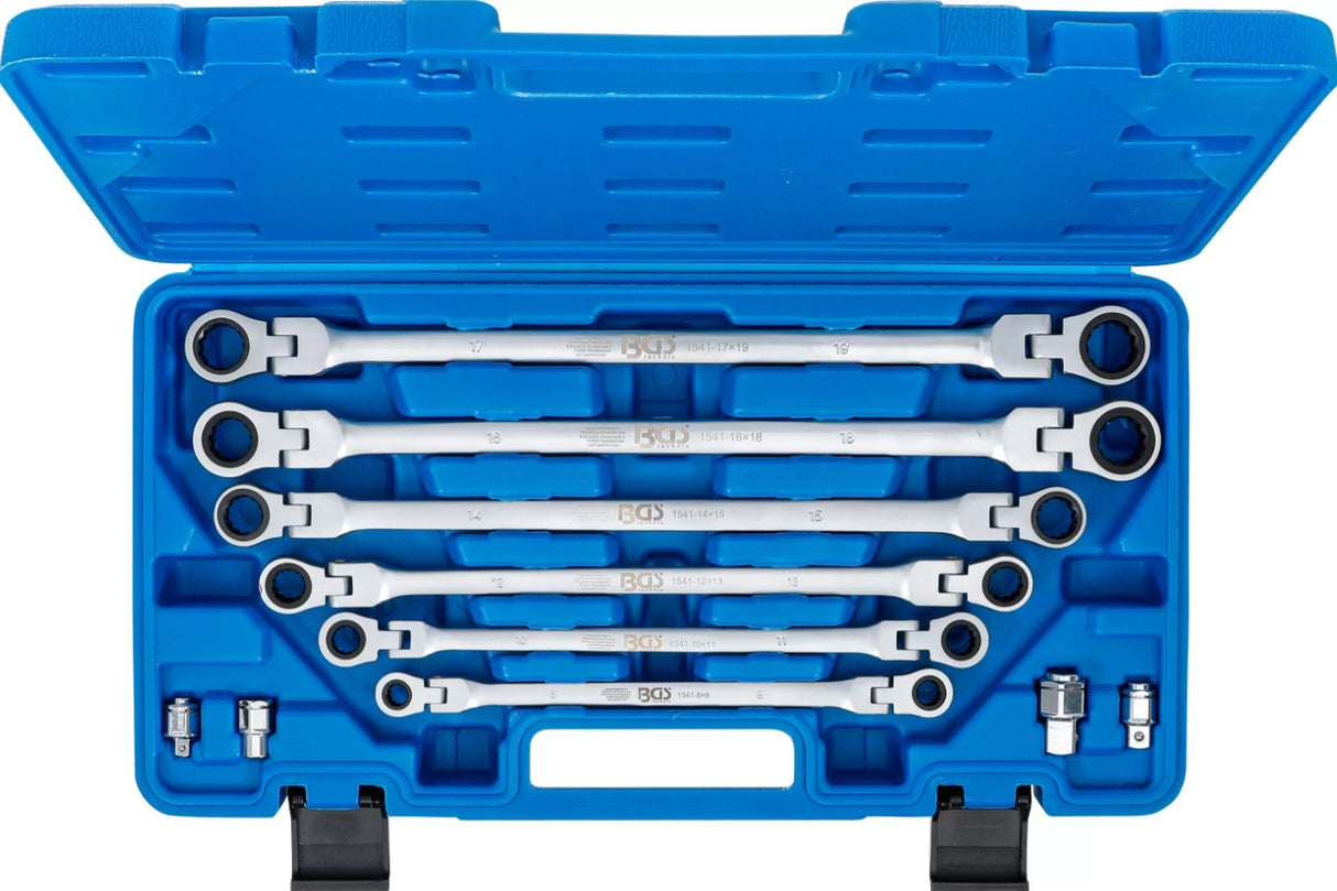 DOUBLE SWIVEL HEAD RATCHET WRENCH SET | 8 - 19 MM | 10 PCS. (1541)