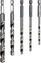 METAL DRILLS 5PCS 4-10MM HSS HEX 1/4" (21650)
