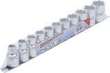 SOCKET SET, HEXAGON | 12.5 MM (1/2") DRIVE | 10 - 21 MM | 11 PCS. (9106)