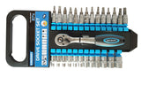 SOCKET AND BIT SET WITH RATCHET | 6.3 MM (1/4") | 4-13 MM | 27 PCS. (KR143027)