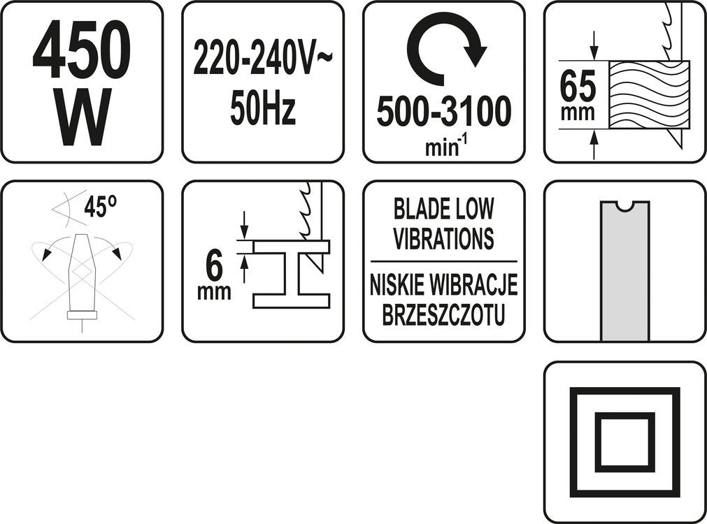 JIG SAW 450W LOW-VIBRATING (YT-82274)