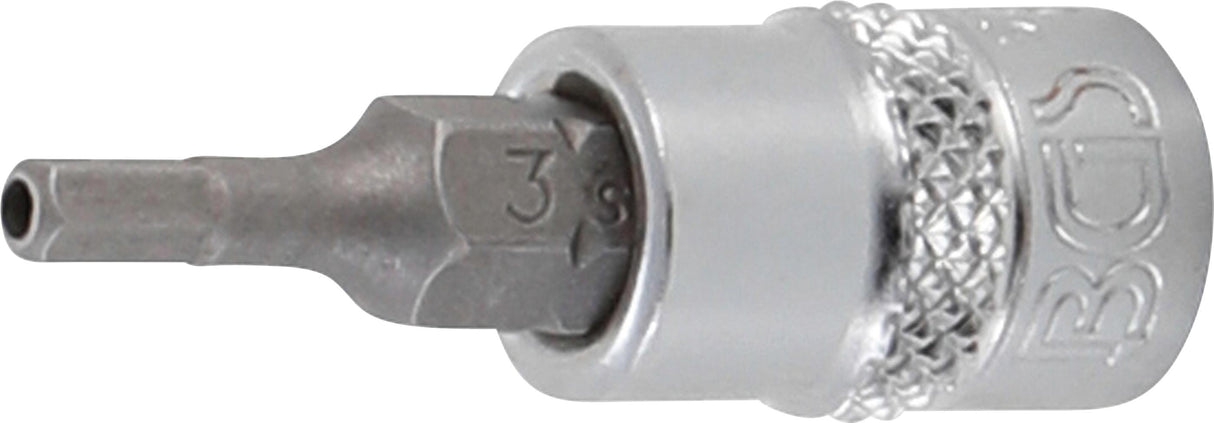 BIT SOCKET | 6.3 MM (1/4") DRIVE | INTERNAL HEXAGON TAMPERPROOF 3 MM (5156-3)