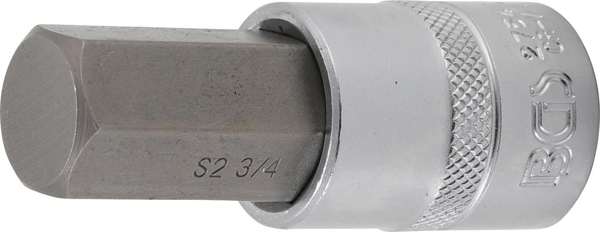 BIT SOCKET | LENGTH 70 MM | 12.5 MM (1/2") DRIVE | INTERNAL HEXAGON 3/4" (2754)