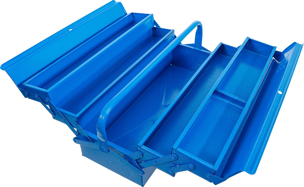 METAL TOOL BOX | EMPTY | 530 X 200 X 200 MM | 5 COMPARTMENTS (33002)