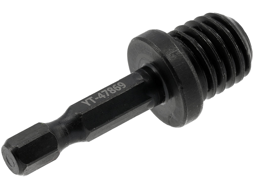M14 THREAD ADAPTER TO HEX (1/4") 6.3 MM | 47 MM LONG (YT-47869)