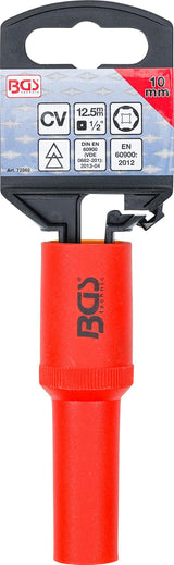 VDE SOCKET, HEXAGON | 12.5 MM (1/2") DRIVE | 10 MM (72060B)