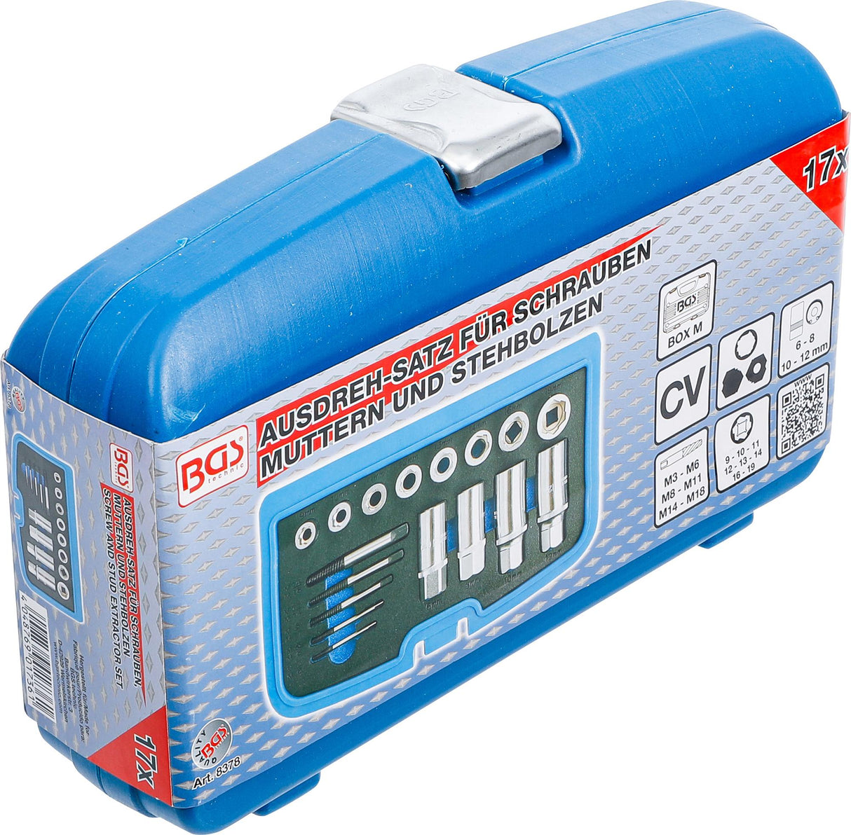 SCREW AND STUD EXTRACTOR SET | 17 PCS. (8378)