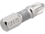 SCREWDRIVER BITS 1/4 25MM PZ3 2 PCS NI (YT-78005)