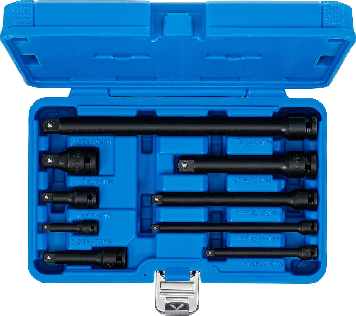 IMPACT EXTENSION BAR SET | 6.3 MM (1/4") / 10 MM (3/8") / 12.5 MM (1/2") | 9 PCS. (25145)
