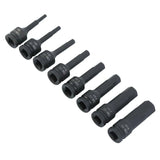 IMPACT BITS | 12.5 MM (1/2") | HEX | 5 - 19 MM | 8 PCS. (S1100)
