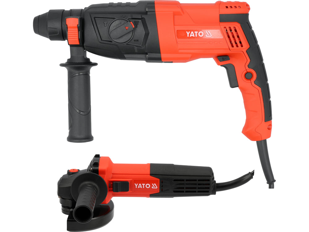 ROTARY HAMMER | SDS PLUS | 800W + ANGLE GRINDER 125 MM | 750 W | WITH CASE (YT-821200)