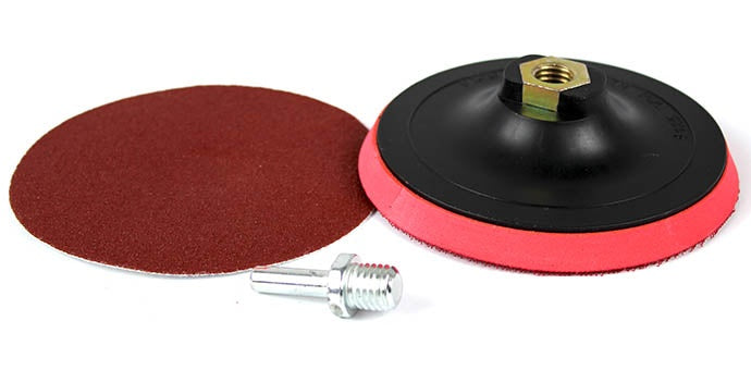 VELCRO PAD THICK, WITH ADAPTER 125 MM, M14 (ES203125-A)
