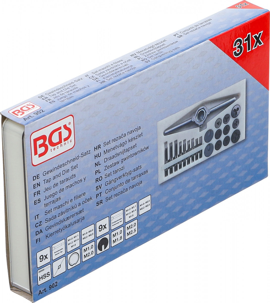 TAP AND DIE SET | M1 - M2.5 | 31 PCS. (902)