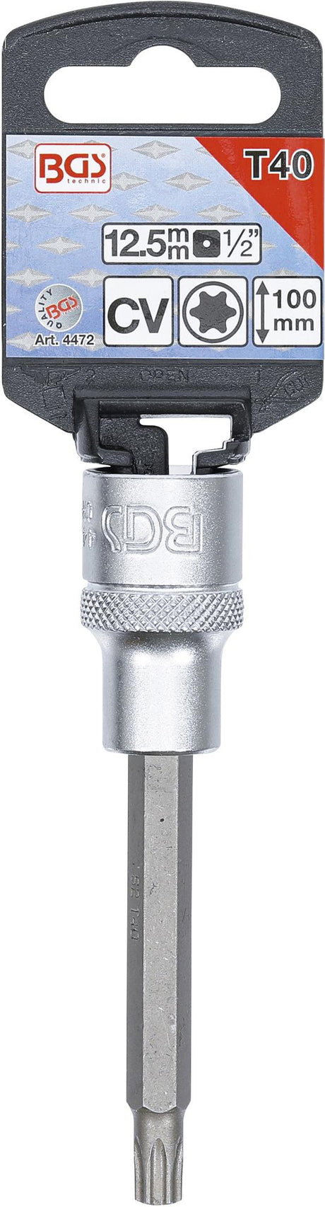 BIT SOCKET | LENGTH 100 MM | 12.5 MM (1/2") DRIVE | T-STAR (FOR TORX) T40 (4472)