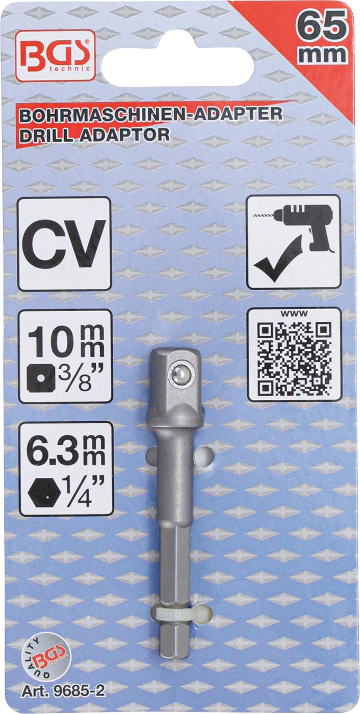 ELECTRIC DRILL ADAPTOR | 6.3 MM (1/4") DRIVE / 10 MM (3/8") (9685-2)