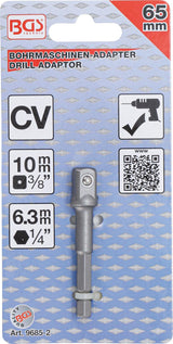 ELECTRIC DRILL ADAPTOR | 6.3 MM (1/4") DRIVE / 10 MM (3/8") (9685-2)