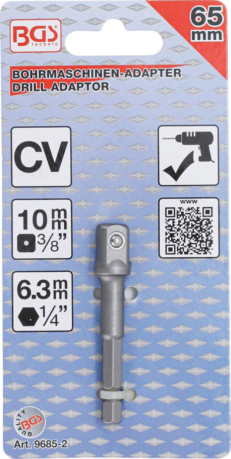 ELECTRIC DRILL ADAPTOR | 6.3 MM (1/4") DRIVE / 10 MM (3/8") (9685-2)