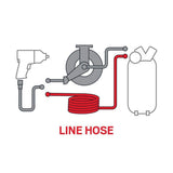 AIR HOSE | 10 MM X 16 MM X 15 M | RUBBER+ | WITH FITTINGS (AH50)