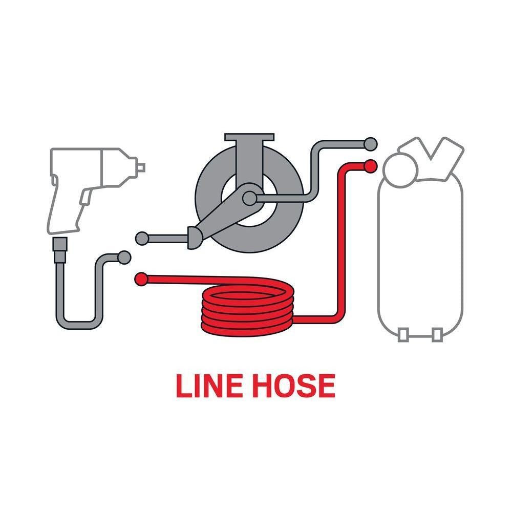 AIR HOSE WITH SLEEVES | 10 MM X 16 MM X 8 M | RUBBER+ (AH25)
