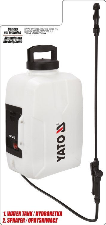 BACKPACK SPRAYER 18V 2IN1 12L - BODY (YT-86211)