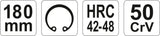 CIRCLIP PLIERS STRAIGHT INTERNAL 180MM (YT-2137)