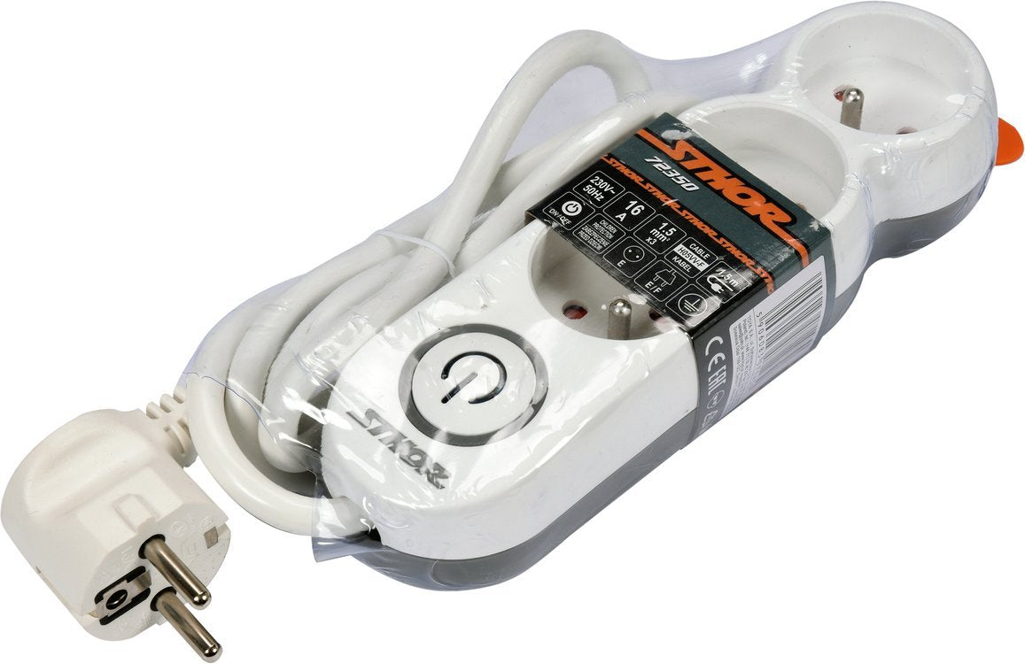 POWER STRIP W. GROUND 3S 1,5M (72350)