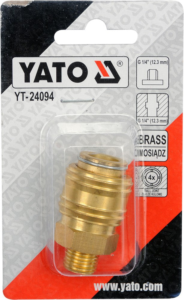 QUICK COUPLER 1/4"(M) X 1/4"(F) (YT-24094)