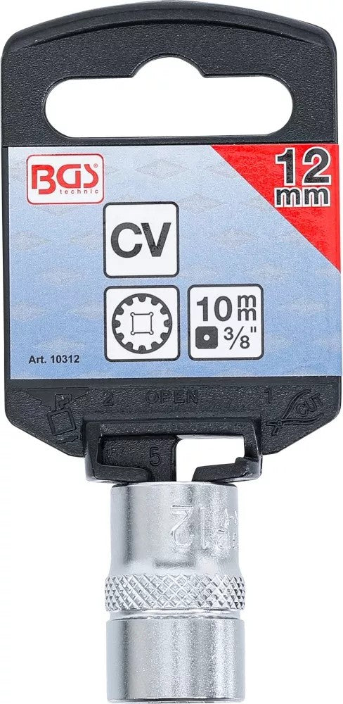 SOCKET, GEAR LOCK | 10 MM (3/8") DRIVE | 12 MM (10312)