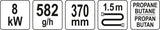 370 MM ROOFING TORCH WITH TWO NOZZLES (YT-36740)