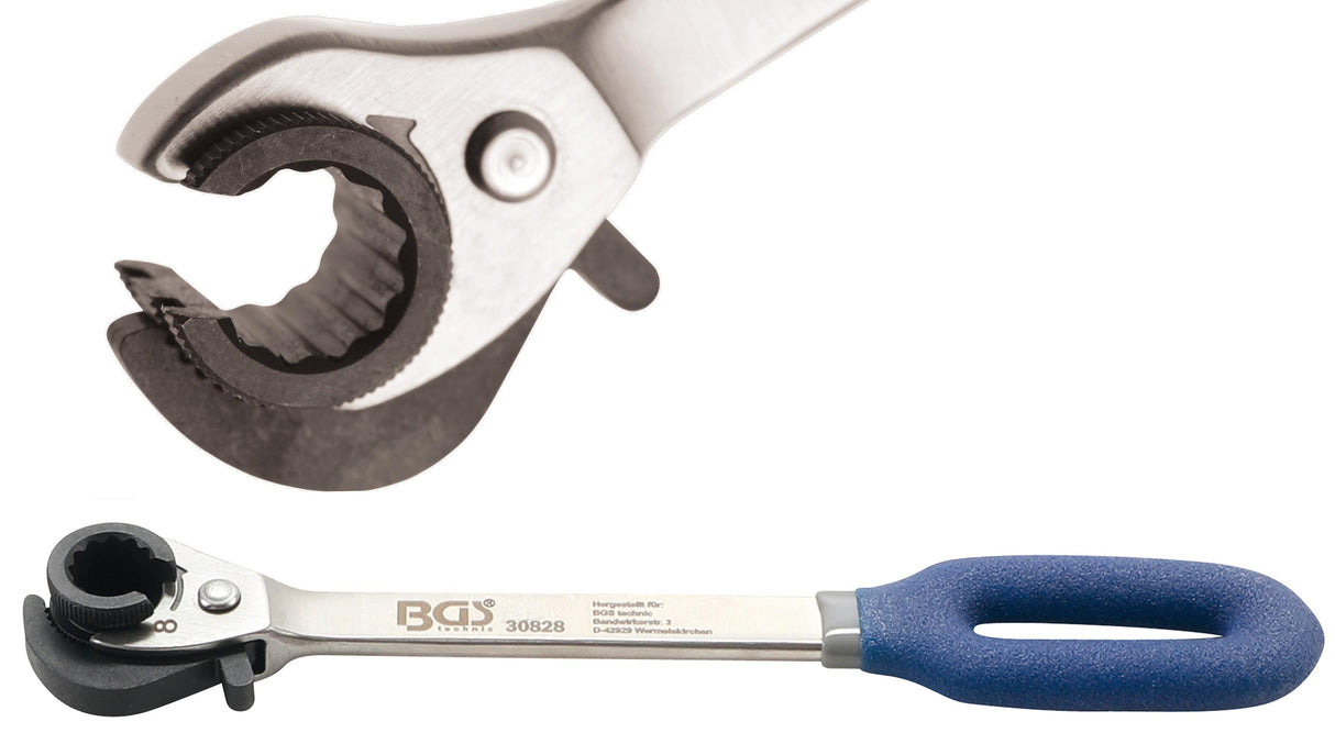RATCHET RING SPANNER | OPEN | 8 MM (30828)