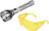 RECHARGEABLE UV FLASHLIGHT 3W, GLASSES (YT-08588)