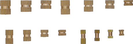 INSERT NUT ASSORTMENT | BRASS | 330 PCS. (85223)