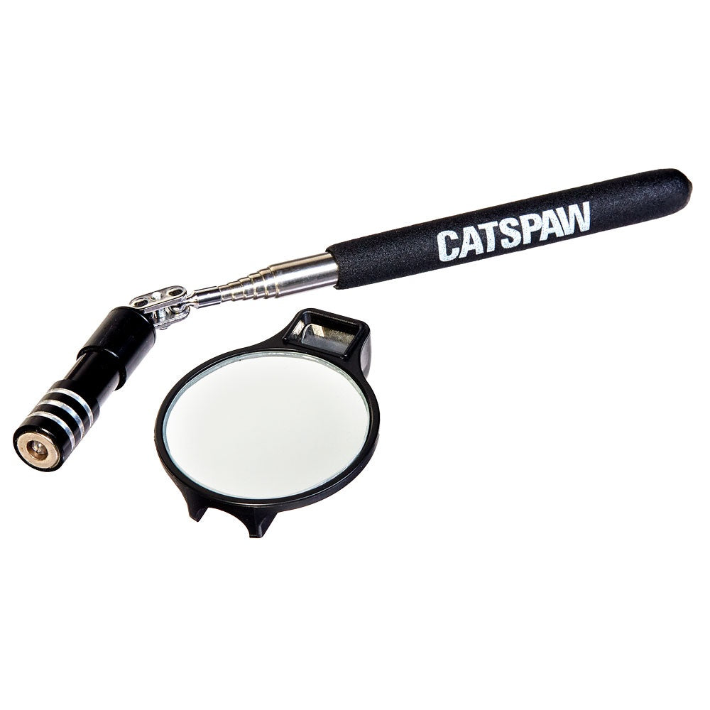 TELESCOPIC INSPECTION MIRROR / FLEX HANDLE / WITH LED | ROUND | 225-750 MM | Ø 50 MM (LM001)