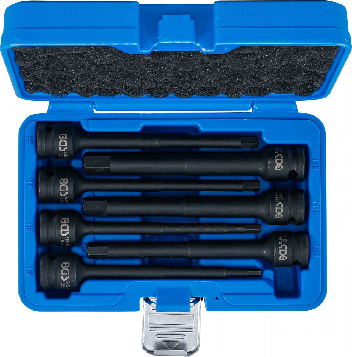 IMPACT BIT SOCKET SET | LENGTH 150 MM | 12.5 MM (1/2") DRIVE | INTERNAL HEXAGON 5 - 14 MM | 7 PCS. (5490)