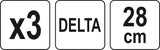 ABRASIVE MESH FOR DELTA 28CM 3PCS P80 (YT-846113)