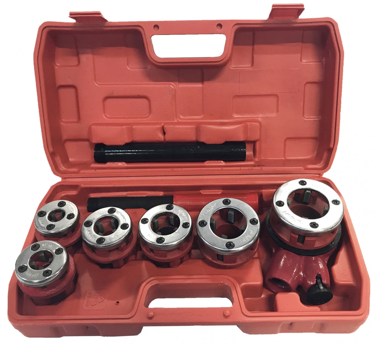 PIPE THREAD DIE SET WITH RATCHET | 1/4"-1,1/4" | 6 PCS. (EQ-7630)