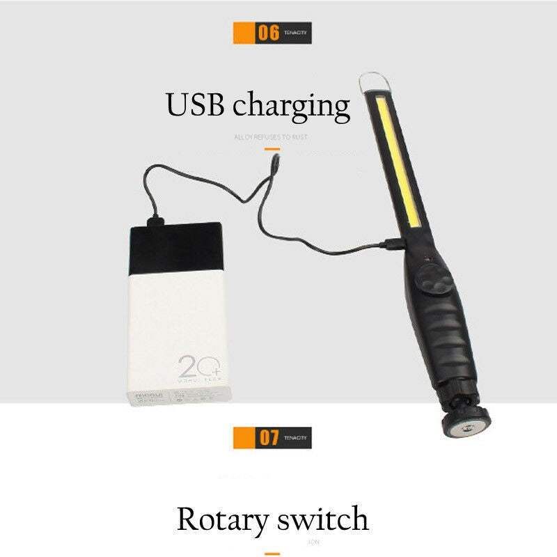 COB-LED WORK LAMP | ULTRA SLIM TYPE | MULTI-POSITION | MAGNETIC | USB (CSW581)