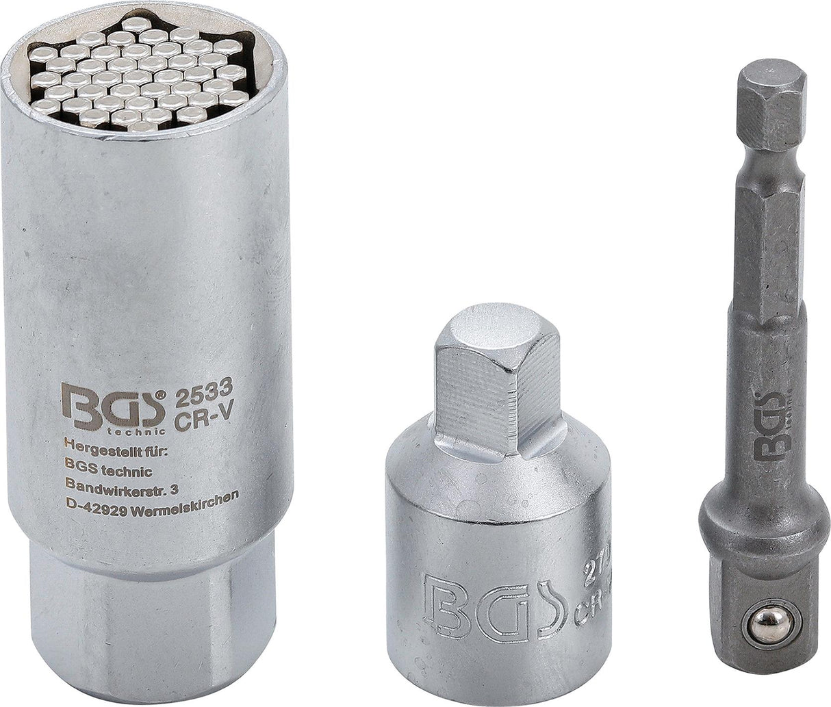 MULTI SOCKET WITH ADAPTOR SET | 10 MM (3/8") DRIVE | 9 - 21 MM | 3 PCS. (92533)