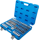 BIT SOCKET SET | 12.5 MM (1/2") DRIVE | SPLINE (FOR RIBE) | 32 PCS. (5183)
