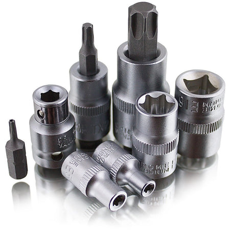 BIT AND SOCKET SET | E-STAR E4-E20 / T8-T55 | 6.3 MM (1/4") / 10 MM (3/8") / 12.5 MM (1/2") | 30 PCS. (SK-TS30)
