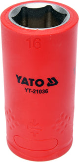 INSULATED HEXAGONAL SOCKET 16MM 1/2" VDE (YT-21036)