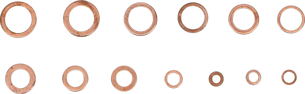 SEAL RING ASSORTMENT | COPPER | METRIC | FOR OIL DRAIN PLUGS | 75 PCS. (8132)