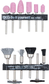 SANDER AND STEEL WIRE / PLASTIC BRUSH SET | 12 PCS. (50797)