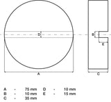 RUBBER PAD | FOR FLOOR JACK | 75 X 35 MM (72112)