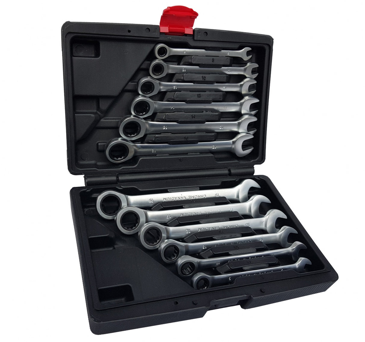 RATCHET WRENCH SET | PLASTIC BOX | 8-19 MM | 12 PCS. (SK5010)