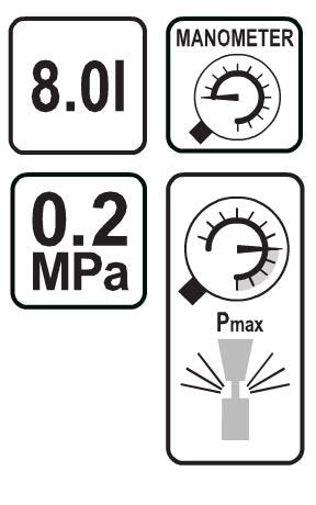 PRESSURE SPRAYER W. MANOMETER 8L (89520)