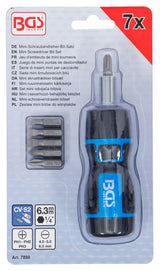RATCHET SCREWDRIVER | WITH INTERCHANGEABLE BITS | REVERSIBLE | 7 PCS (7898)
