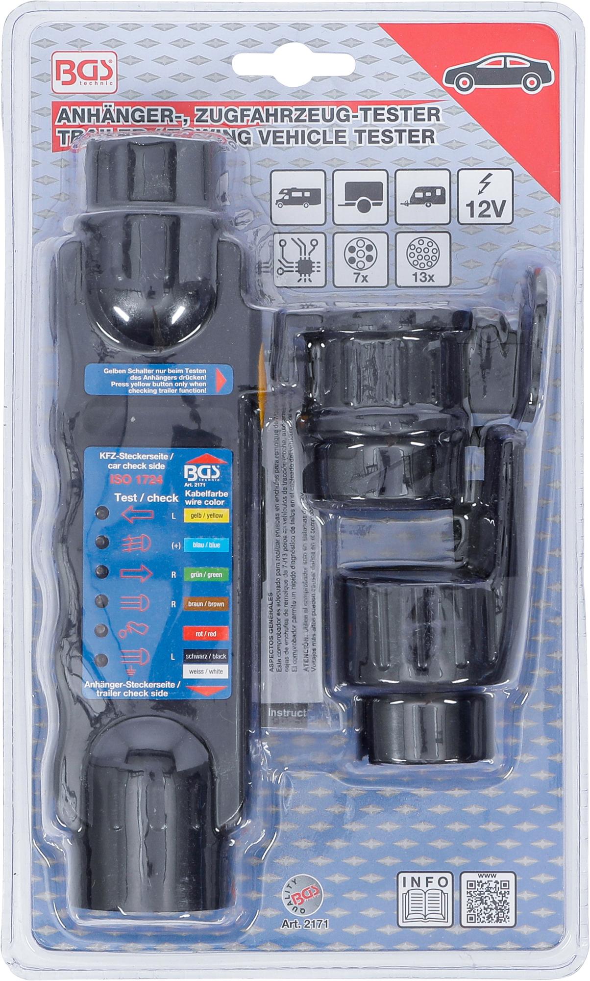 TRAILER / TOWING VEHICLE TESTER | 7- / 13-PIN (2171)