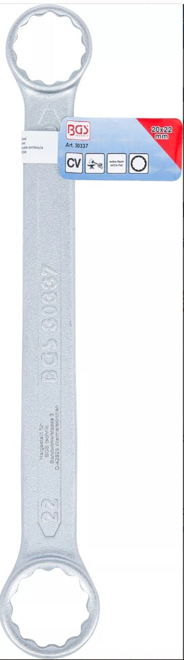 DOUBLE RING SPANNER | EXTRA FLAT | 20 X 22 MM (30337)