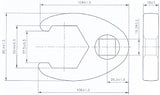 CROWFOOT SPANNER | 20 MM (3/4") DRIVE | 50 MM (1759-50)